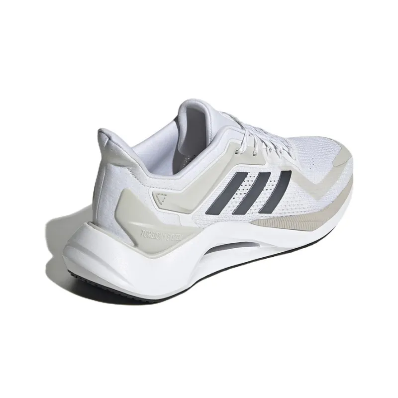Adidas Alphatorsion 2.0 Breathable Low-Top Running Shoes Men's White-3