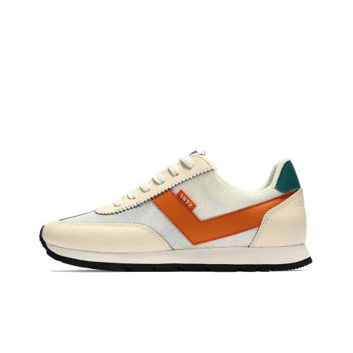 Pony Running Shoes Women's Low-Top Ecru/Orange