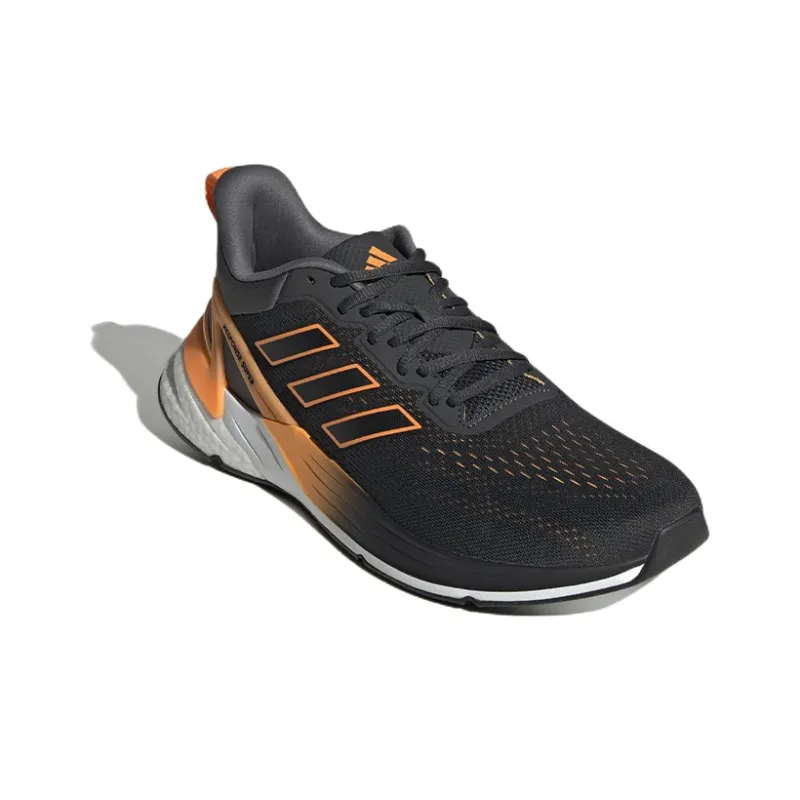 Adidas Response Running Shoes Men Low Top Black Gray/Orange Yellow-2