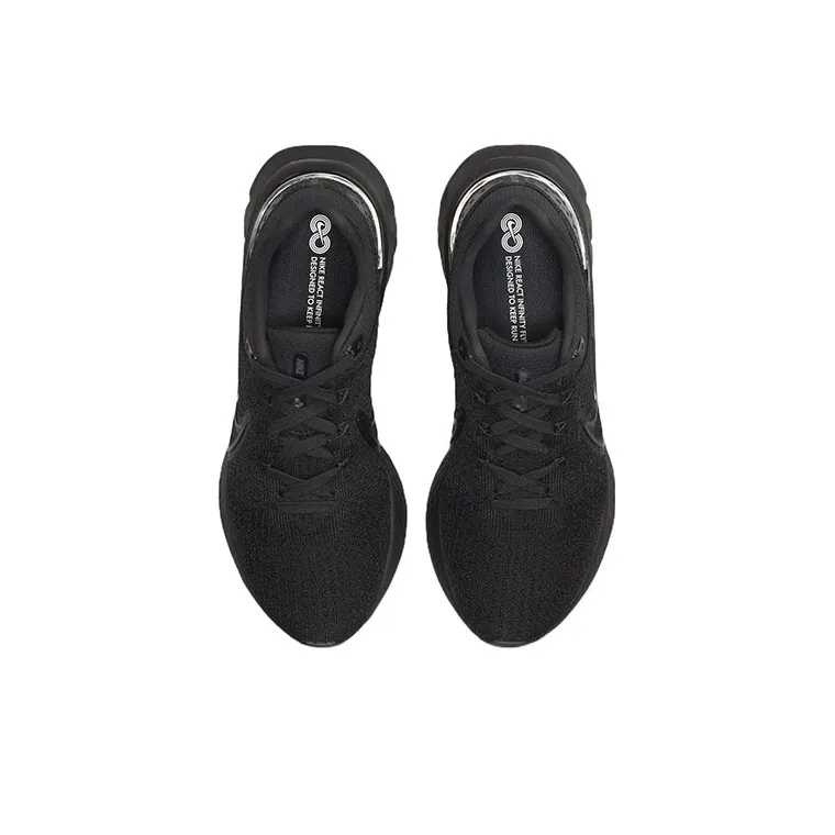 Nike React Infinity Run Flyknit 3 Triple Black-3