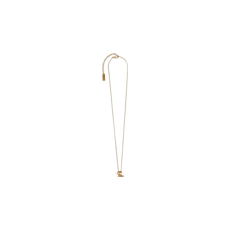 SAINT LAURENT Brass Necklaces Unisex Gold-1