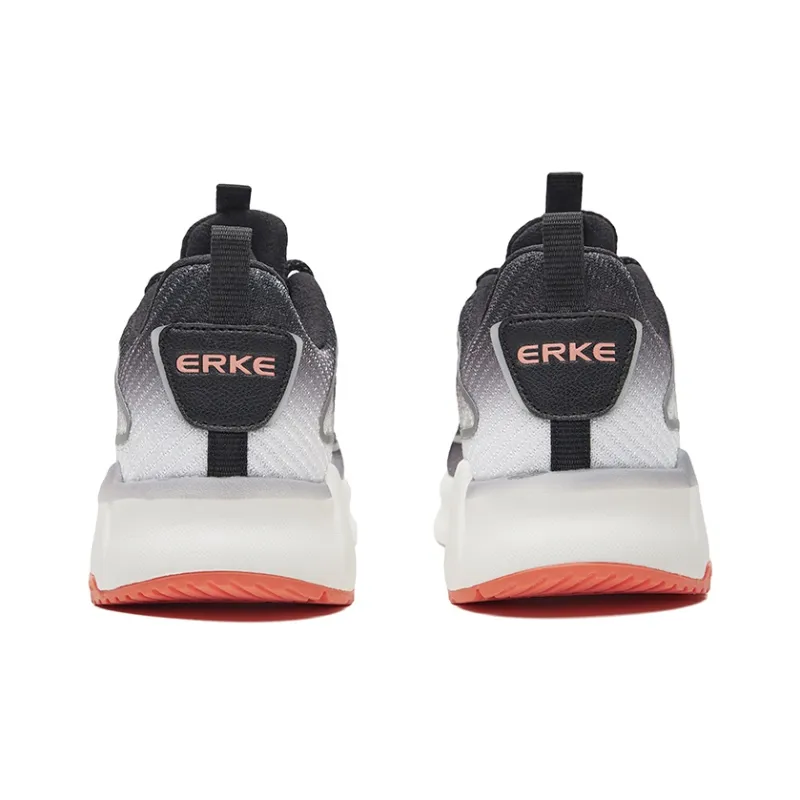 Erke Low-Top Running Shoes Women's Black Orange Pink-3