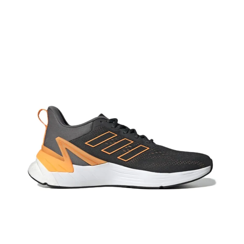 Adidas Response Running Shoes Men Low Top Black Gray/Orange Yellow-1