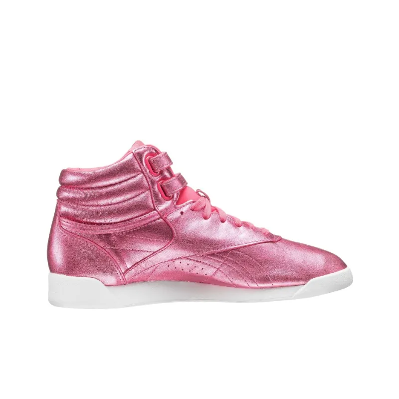 Reebok Freestyle Hi Metallic Sharp Pink Women's-1