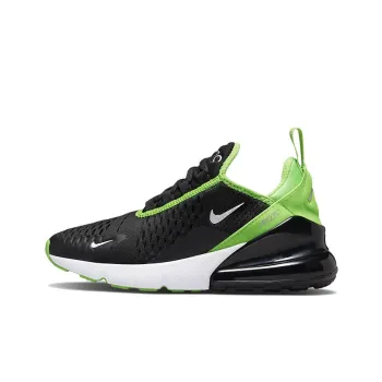 Nike Air Max 270 Cushioning Anti-Slip And Wear-Resistant Low-Top Running Shoes GS Black Green