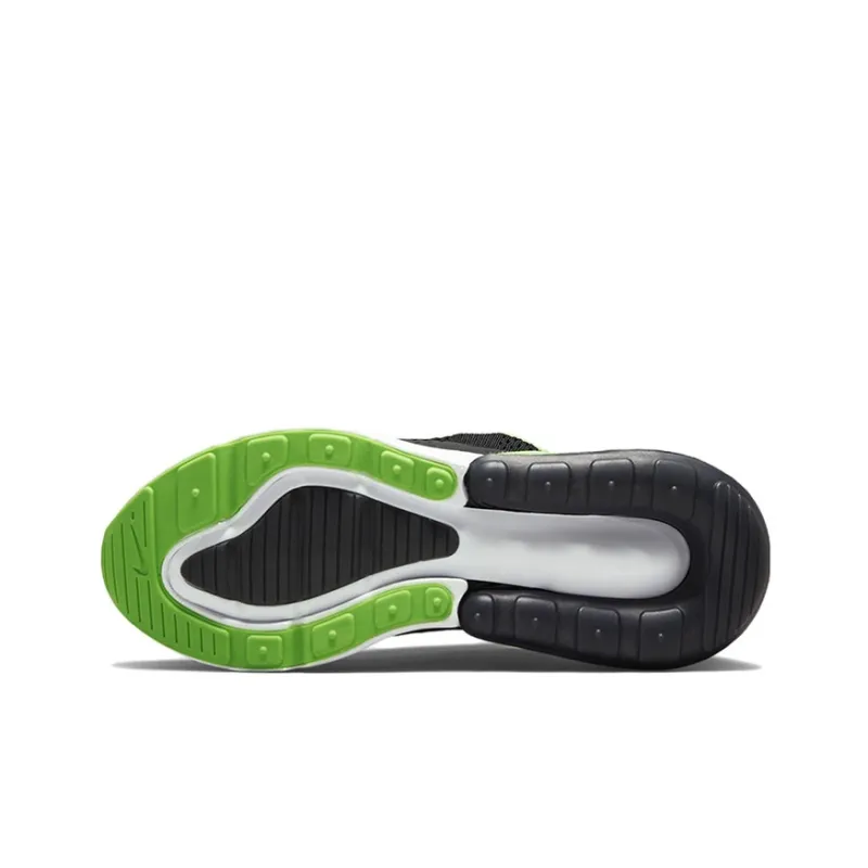 Nike Air Max 270 Cushioning Anti-Slip And Wear-Resistant Low-Top Running Shoes GS Black Green-5