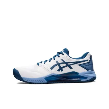 Asics Gel Challenger 13 Clay Abrasion Resistant Low Top Tennis Shoes Men's White Haze Blue