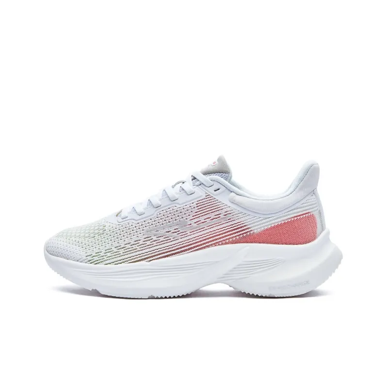 Erke Gallop Cushioning Anti Slip Wear Resistant Breathability Low Top Running Shoes Men's White Orange-0