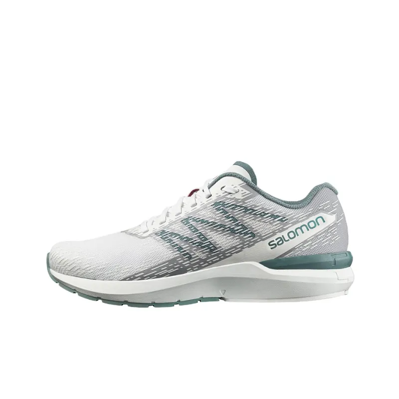 SALOMON Sonic 5 Wear Resistant Low Top Running Shoes Men's Gray Green-0