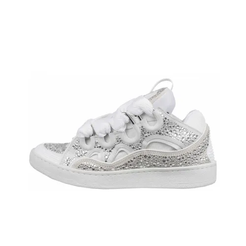 Lanvin Curb Sneaker White Rhinestone