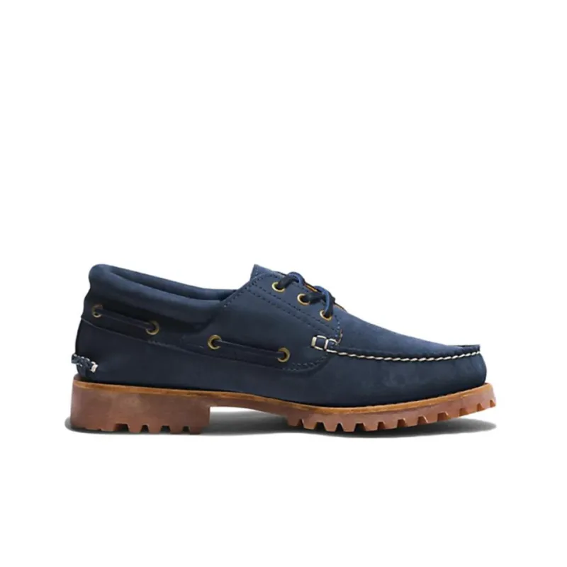 Timberland 3-Eye Casual Shoes Men Low-Top Marine Blue/Brown-1