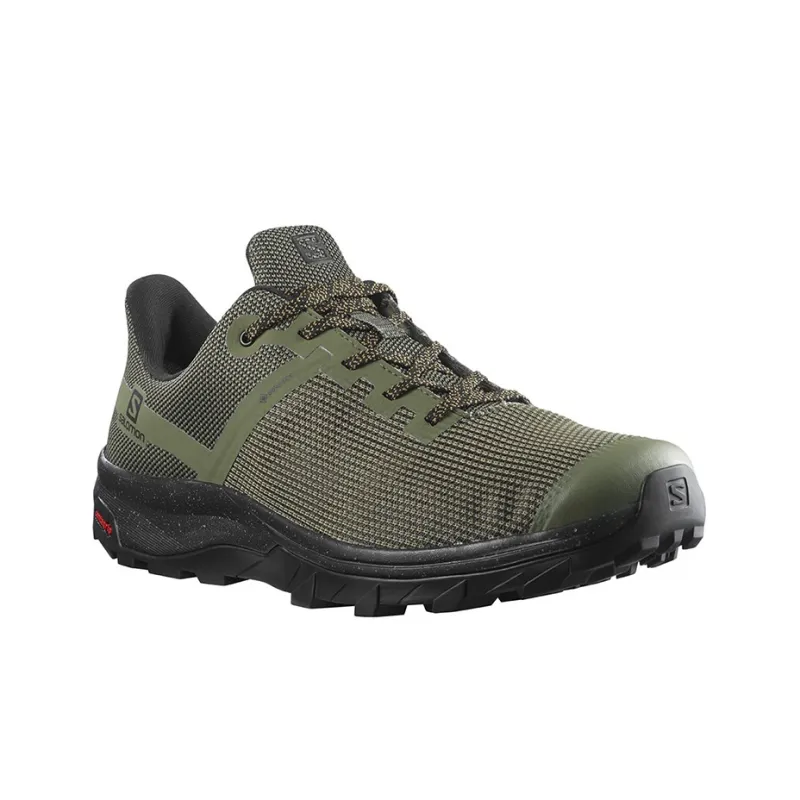 SALOMON Outline Prism Running Shoes Men Low-Top Olive Green/Black-2