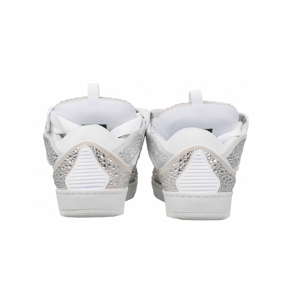 Lanvin Curb Sneaker White Rhinestone - POIZON