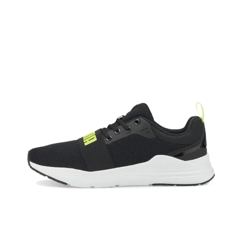 PUMA Wired Running Shoes Unisex Low-Top Black/Yellow/White