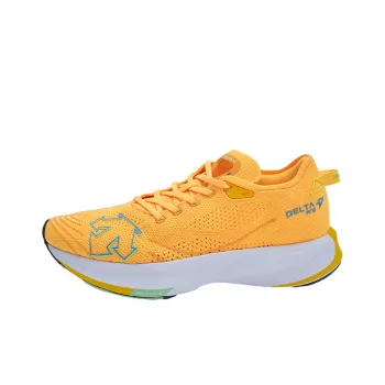 DESCENTE RUNNING Anti Slip And Wear Resistant Breathable Low Top Carbon Plate Casual Running Shoes Unisex Saffron