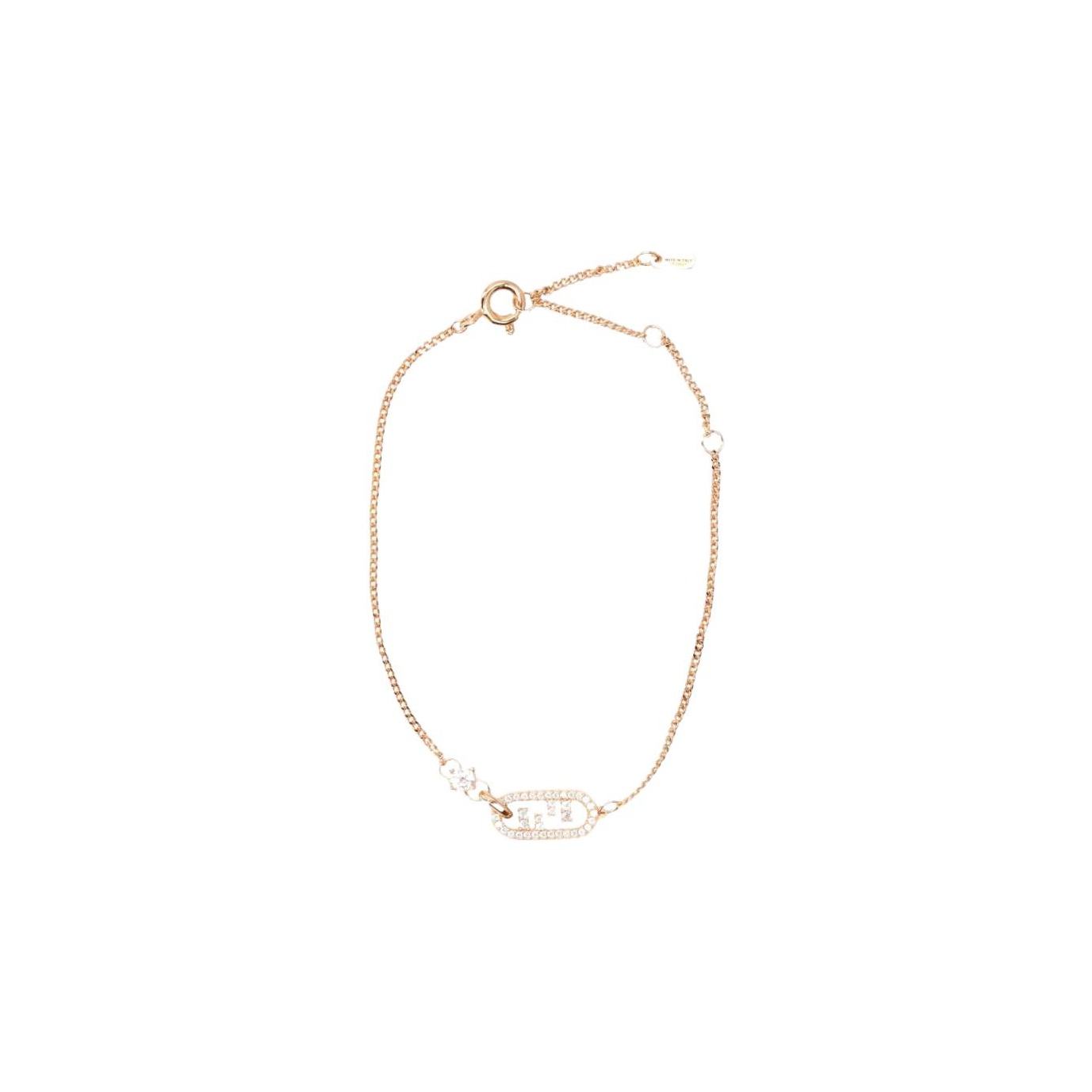 FENDI O'Lock Motif Embellished Bracelet - POIZON