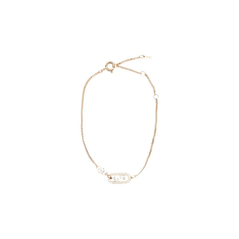 FENDI O'Lock Motif Embellished Bracelet-1