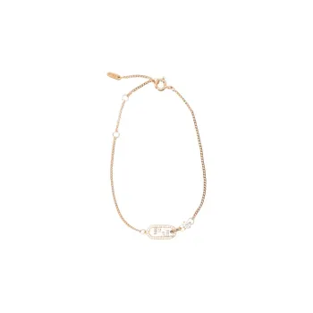FENDI O'Lock Motif Embellished Bracelet