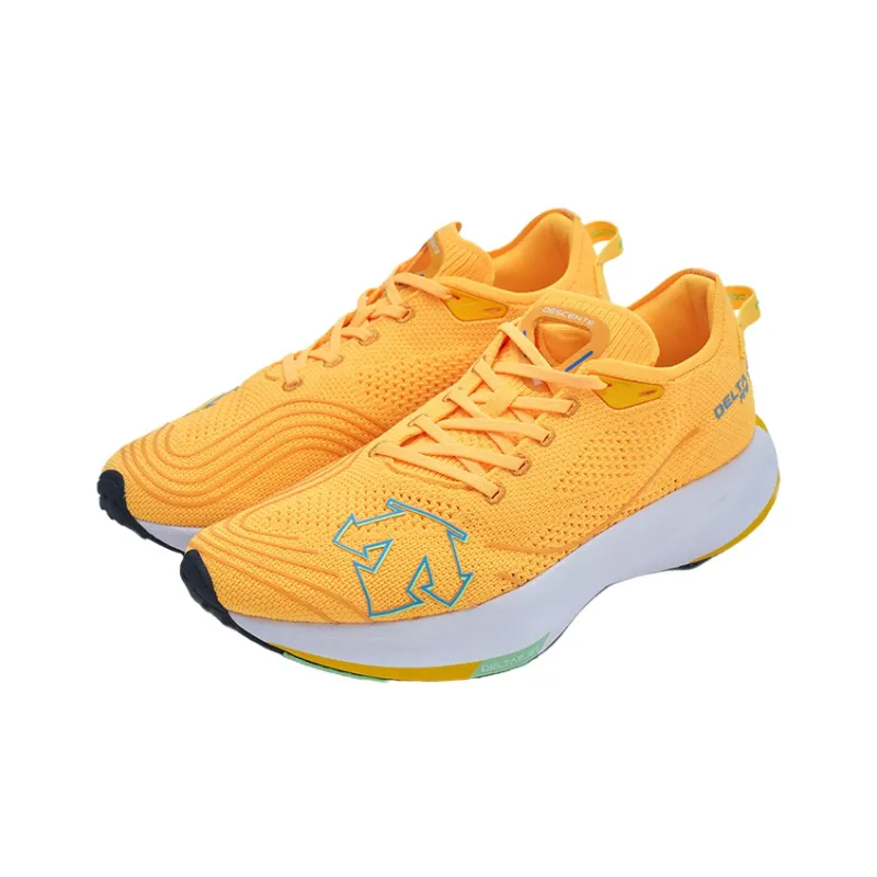 DESCENTE RUNNING Anti Slip And Wear Resistant Breathable Low Top Carbon Plate Casual Running Shoes Unisex Saffron-2