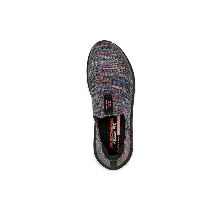 Skechers D'lux Walker -Rainbow Sky Cushioning Anti-Slip Wear-Resistant Breathability Low-Top Casual Shoes Women's Black-3