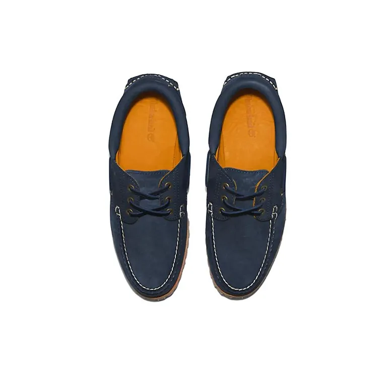 Timberland 3-Eye Casual Shoes Men Low-Top Marine Blue/Brown-3