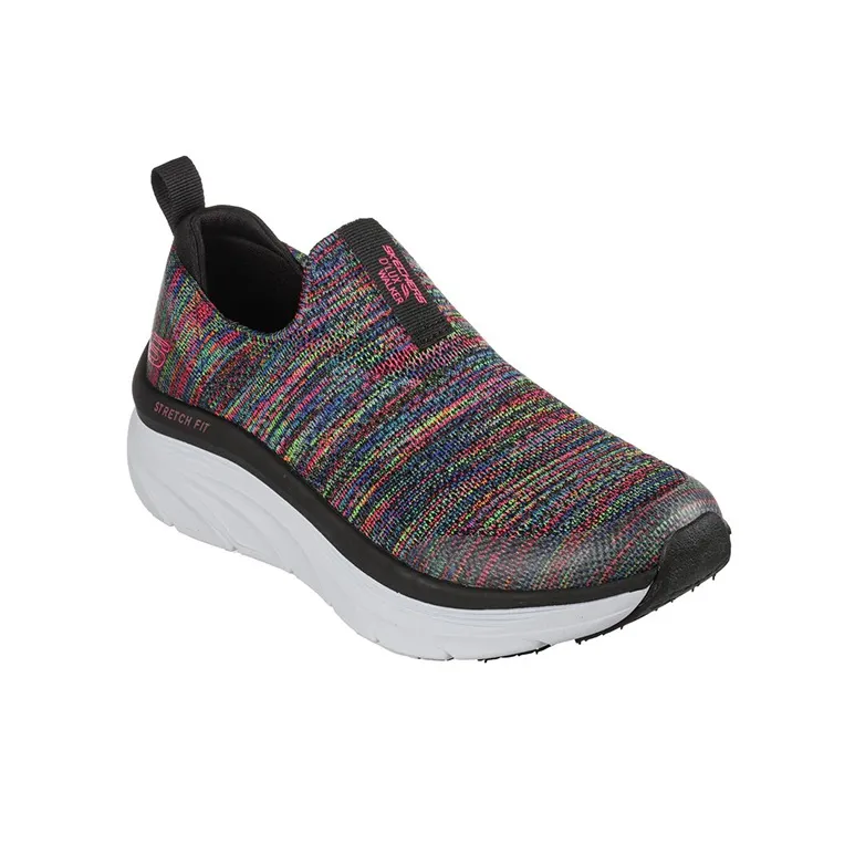 Skechers D'lux Walker -Rainbow Sky Cushioning Anti-Slip Wear-Resistant Breathability Low-Top Casual Shoes Women's Black-2