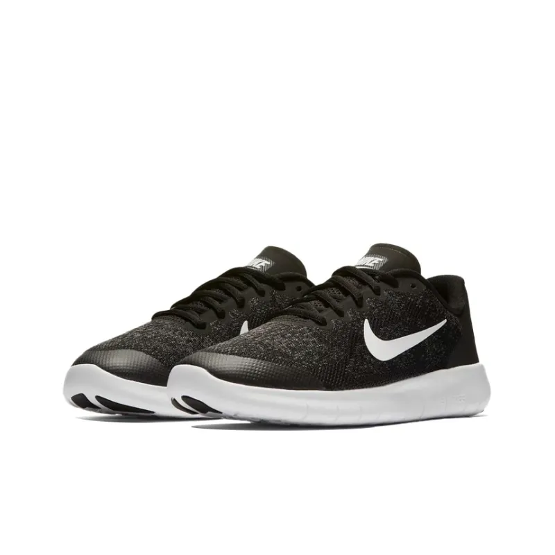 Nike Free Rn 2017 Black White Dark Grey GS-2