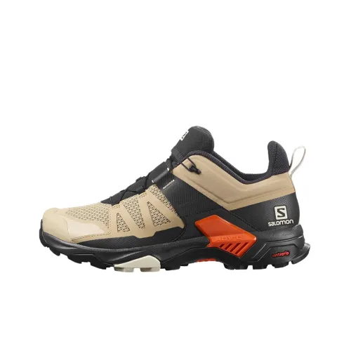 SALOMON X Ultra 4 Hiking / Trekking Shoes Men Low-Top Beige/Black/Orange