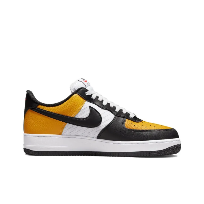 Nike Air Force 1 Low '07 LV8 Black Gold Jersey Mesh-1