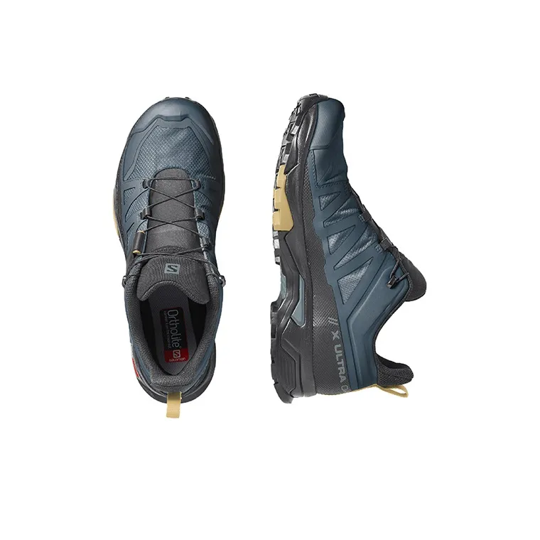 SALOMON X Ultra 4 Hiking / Trekking Shoes Men Low Top Black/Blue-2