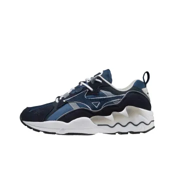 Mizuno Wave Rider 1 Anti-Slip And Wear-Resistant Breathable Low-Top Casual Shoes Unisex Blue White