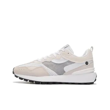 LiNing Fangyuan Classic Cushioning Anti Slip And Wear Resistant Low Top Sports Casual Shoes Women's White Sand Gray