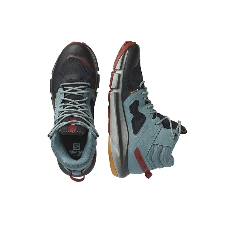 SALOMON Predict Hike Wear-Resistant High-Top Outdoor Shoes Black Blue-2