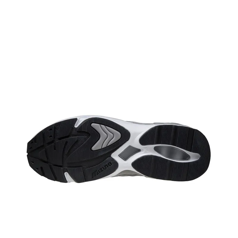 Mizuno Wave Rider 1 Cushioning Anti-Slip Wear-Resistant Breathability Low-Top Casual Shoes Unisex Gray White-4