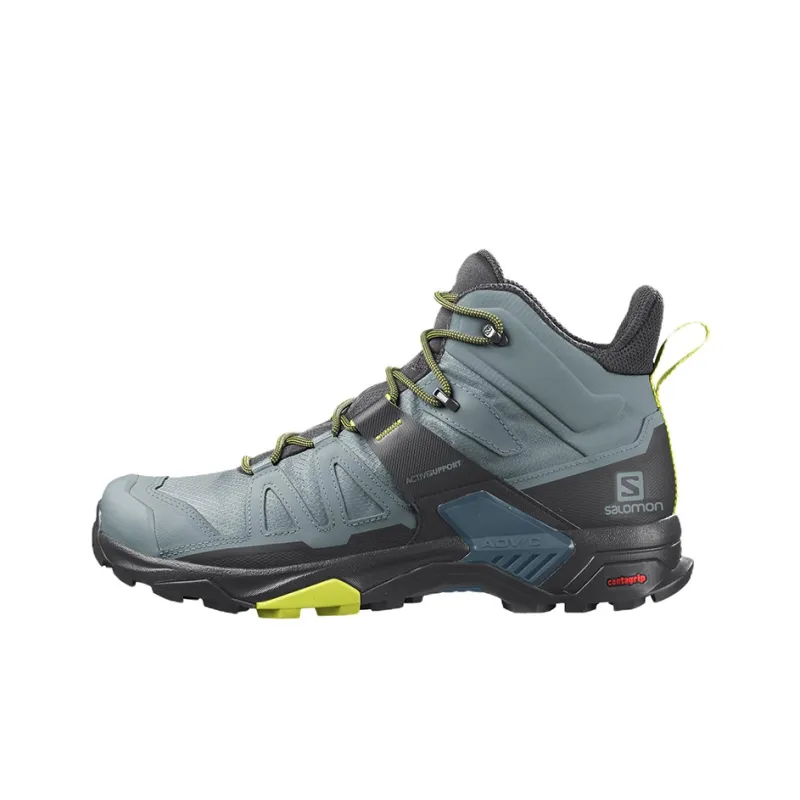 SALOMON X Ultra 4 Hiking / Trekking Shoes Men Mid-Top Black/Blue-0
