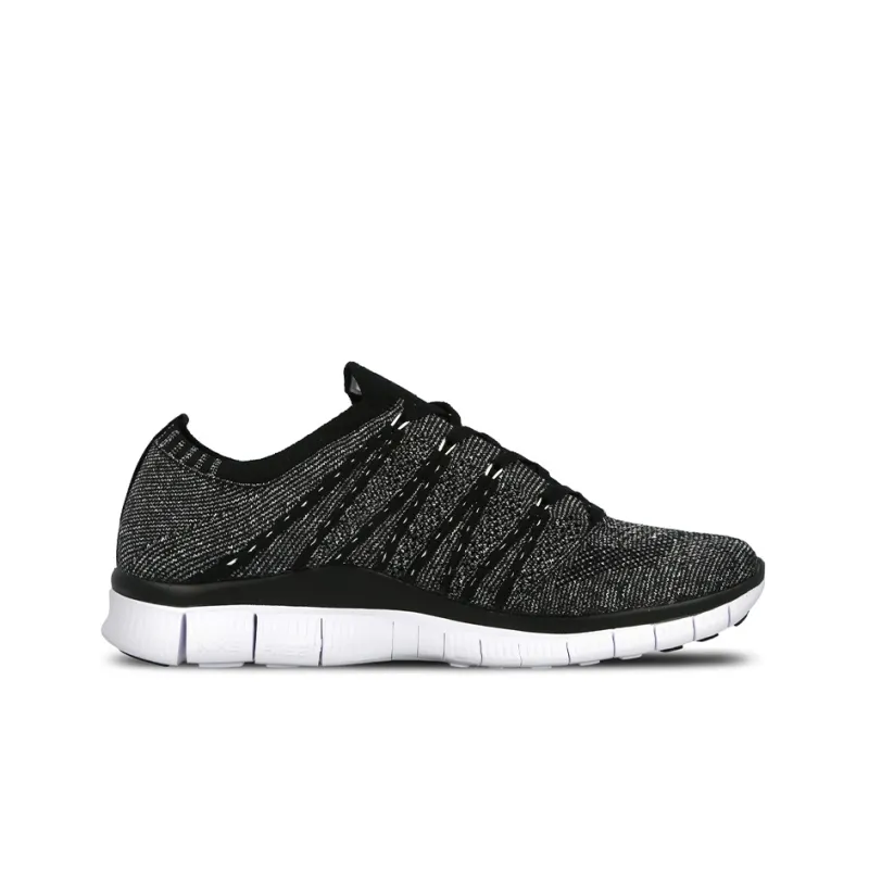 Nike Free Flyknit Cushioning Anti-Slip And Wear-Resistant Low-Top Athletic Shoes Men's Black Gray Color-1
