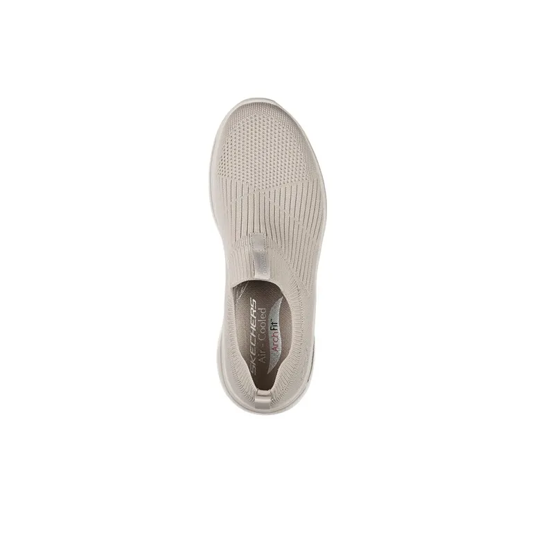 Skechers Go Walk Arch Fit -Iconic Cushioning Anti-Slip And Wear-Resistant Low-Top Casual Shoes Women's Taupe-3