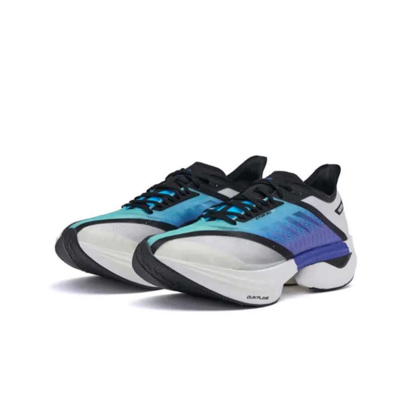361° Cushioning Anti Slip Wear Resistant Breathable Support Rebound Low Top Running Shoes Men's White Blue-3
