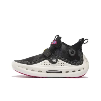 LiNing WU XING 3 Cushioning Anti Slip And Wear Resistant Mid Top Sports Casual Shoes Men's Black Gray Color