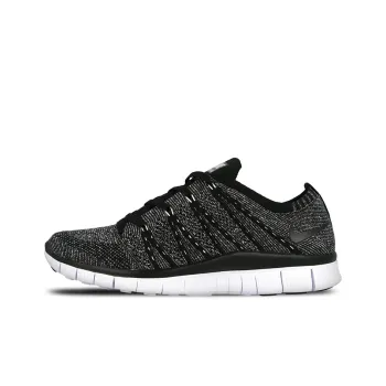Nike Free Flyknit Cushioning Anti-Slip And Wear-Resistant Low-Top Athletic Shoes Men's Black Gray Color