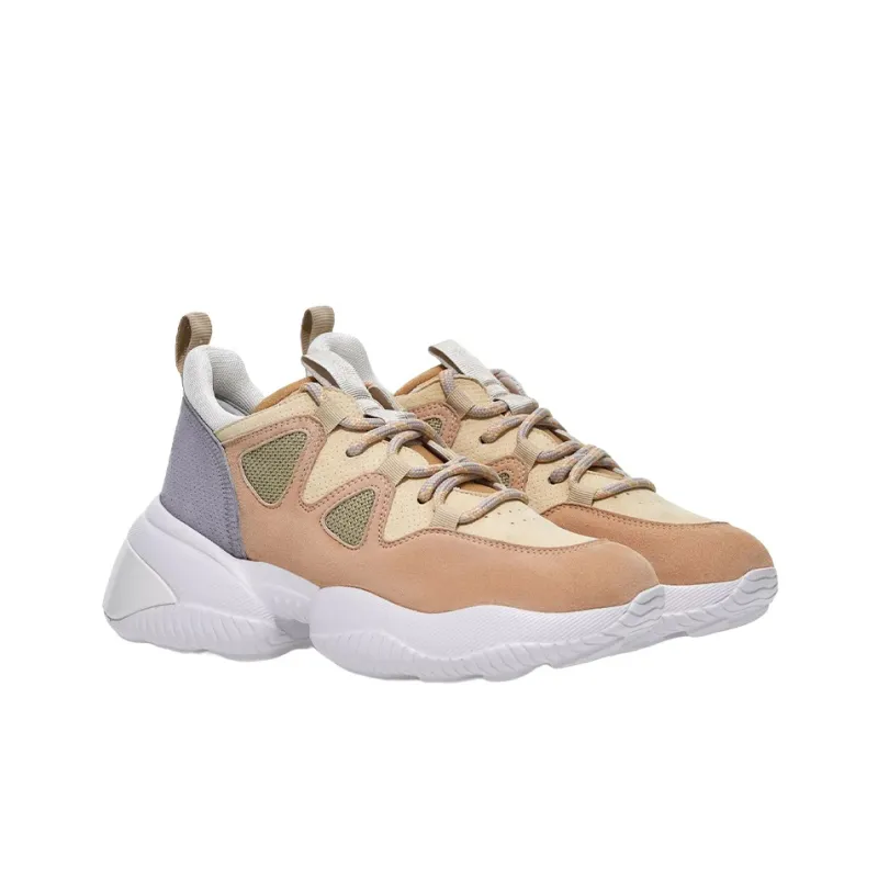 HOGAN Nteraction H568 Allacciato Anti Slip Wear Resistant Low Top Casual Shoes Women's Brown-1