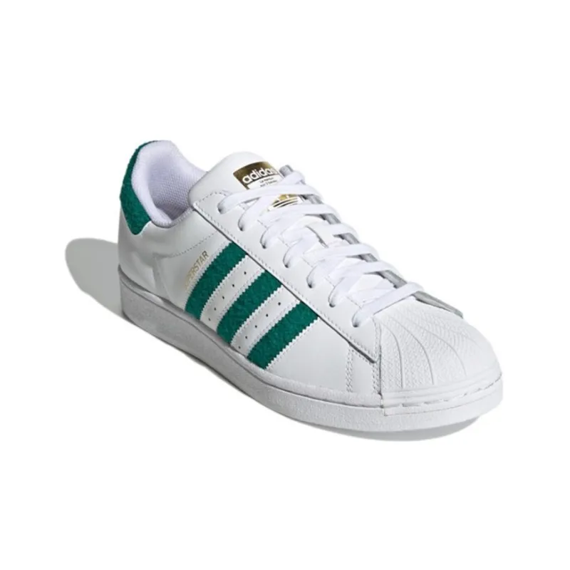 Adidas Superstar Chenille Stripes Cloud White Green-2