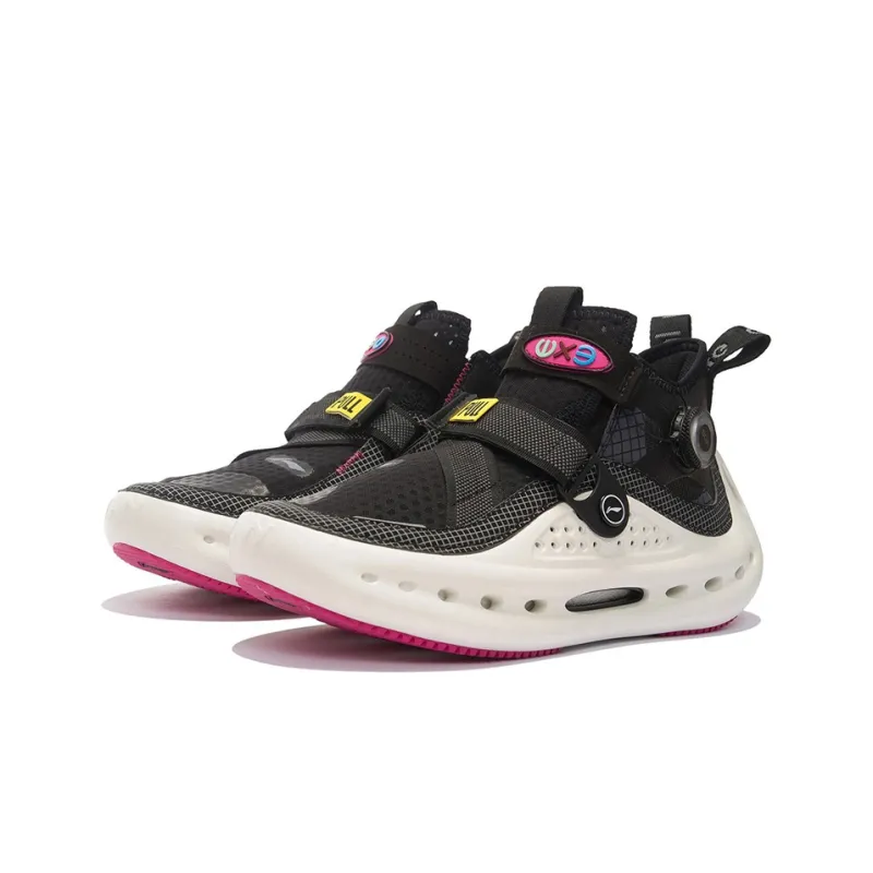 LiNing WU XING 3 Cushioning Anti Slip And Wear Resistant Mid Top Sports Casual Shoes Men's Black Gray Color-2