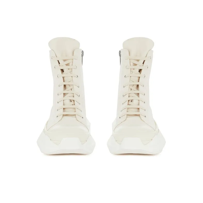 RICK OWENS/RO Fogachine ABSTRACT High Top Stylish Skateboarding Shoes Men's White-2
