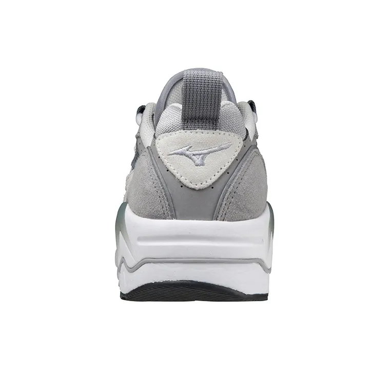 Mizuno Wave Rider 1 Cushioning Anti-Slip Wear-Resistant Breathability Low-Top Casual Shoes Unisex Gray White-3