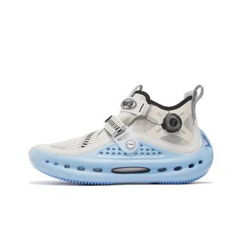 LiNing WU XING 3 Anti Slip Wear Resistant Mid Top Casual Shoes Men's Gray Blue