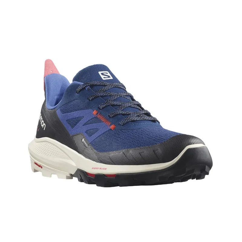 SALOMON OUTpulse Wear-Resistant Low-Top Hiking Trekking Shoes Men's Blue Black-1
