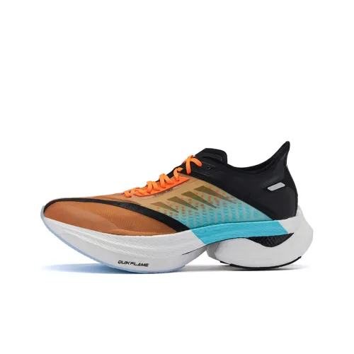 361° Speeding Running Shoes Men Low-Top Luminescent Super Orange/Obsidian Black