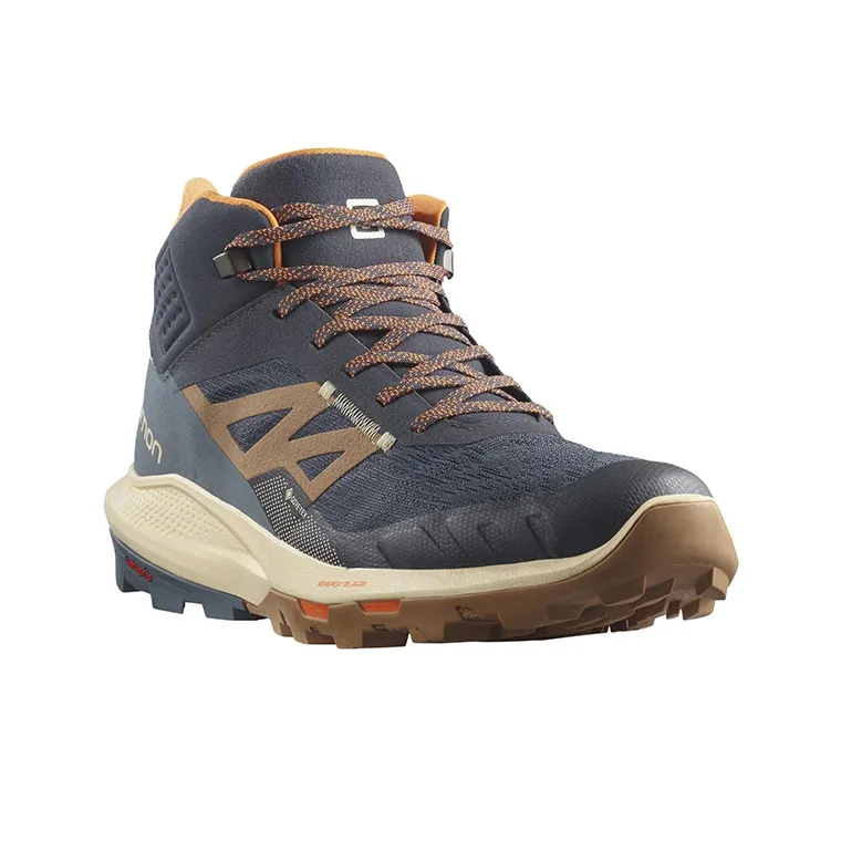 SALOMON OUTpulse Abrasion Resistant Mid Top Hiking Trekking Shoes Men's Gray Blue-1