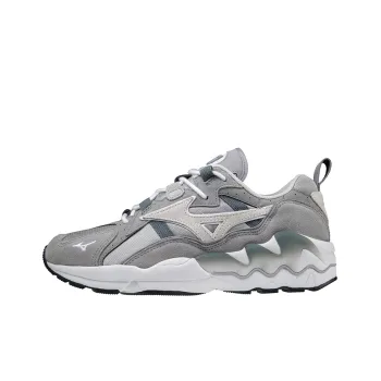 Mizuno Wave Rider 1 Cushioning Anti-Slip Wear-Resistant Breathability Low-Top Casual Shoes Unisex Gray White